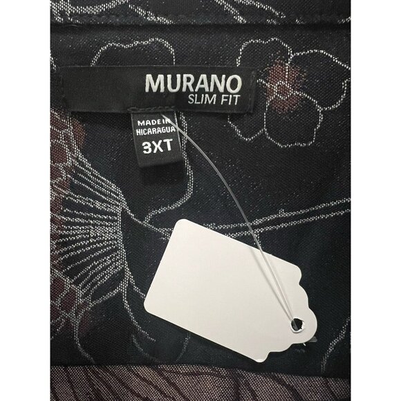 Murano Button Down Long Sleeve Shirt Size 3XT NWT Classic Floral City‎ Slim Fit - Picture 11 of 13